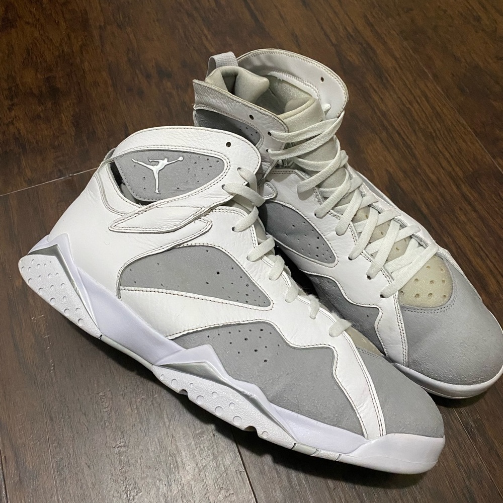 CLEAN Air Jordan 7 size 16 Retro Pure Money Platinum silver shoes